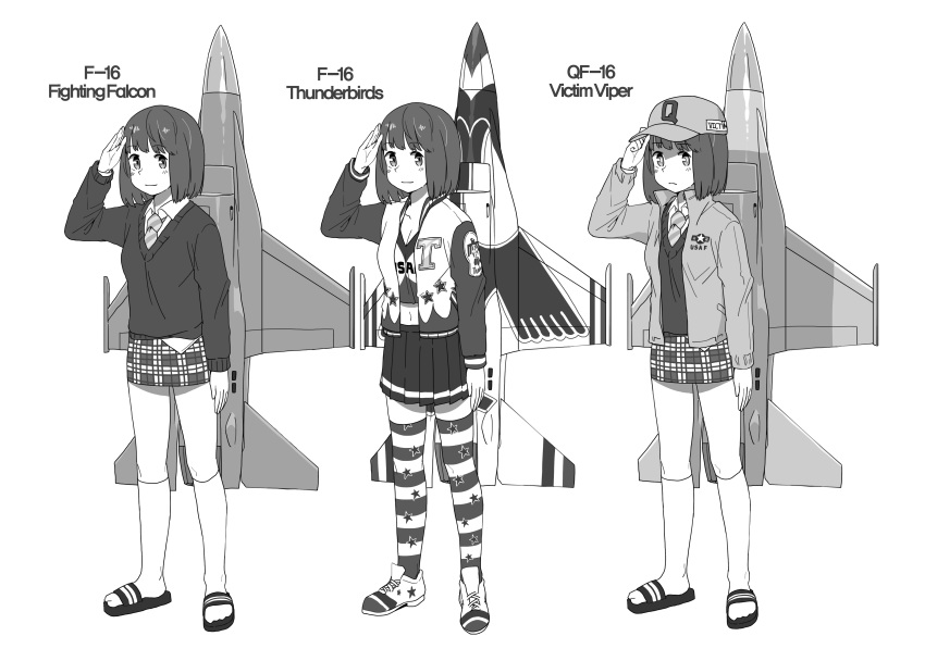 absurdres, airplane, anyan_(jooho), drone, f-16, frown, hat, highres