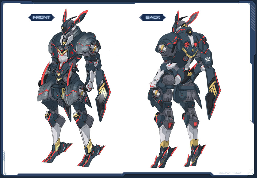 akikazu_mizuno, armor, concept_art, phantasy_star, phantasy_star_online_2, robot, sega, simple_background