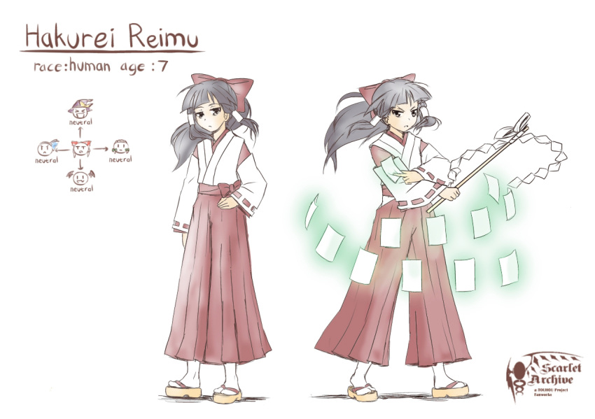 alice_margatroid, black_hair, commentary, english, grey_eyes, hair_tubes, hakurei_reimu, hakurei_reimu_(pc-98)