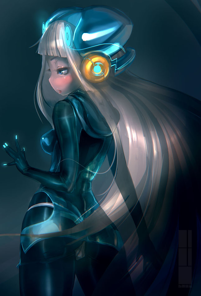 1=2, 1girl, ass, bangs, blue_eyes, blunt_bangs, borrowed_character, breasts