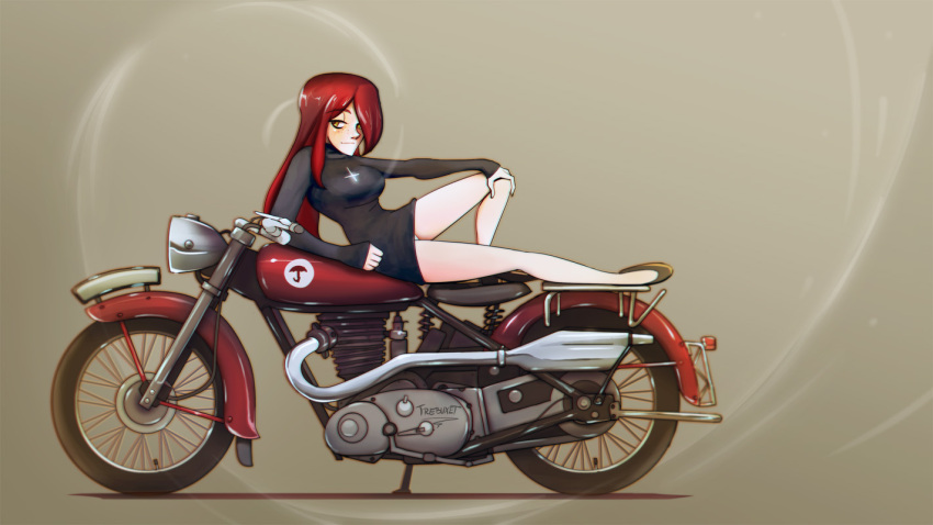 1girl, blush, breasts, cross, cross_necklace, dress, flats, francisco_trebuxet