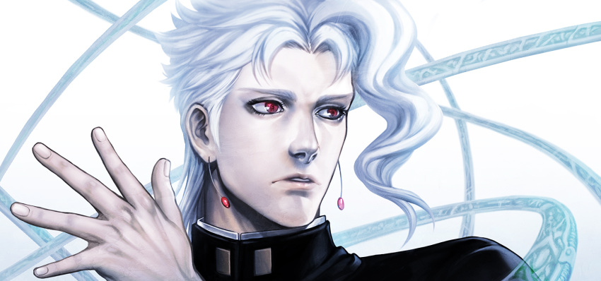1boy, earrings, gakuran, jewelry, jojo_no_kimyou_na_bouken, kakyouin_noriaki, palette_swap, realistic