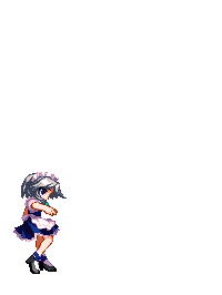 gif, izayoi_sakuya, kick, maid, pixel_art, sai_(pixiv232943), touhou, transparent_background