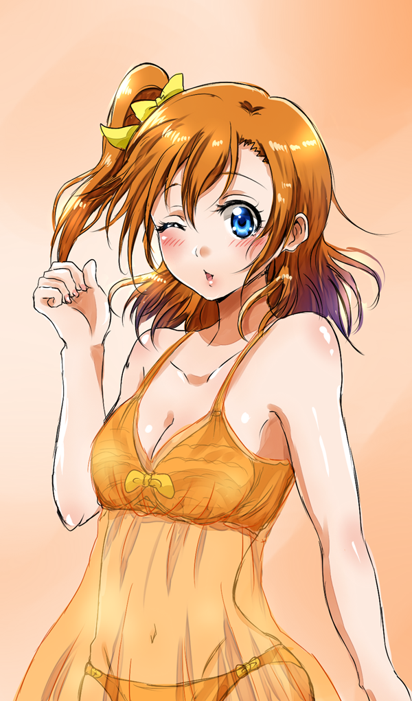 1girl, ;o, bare_shoulders, blue_eyes, blush, bra, collarbone, cowboy_shot