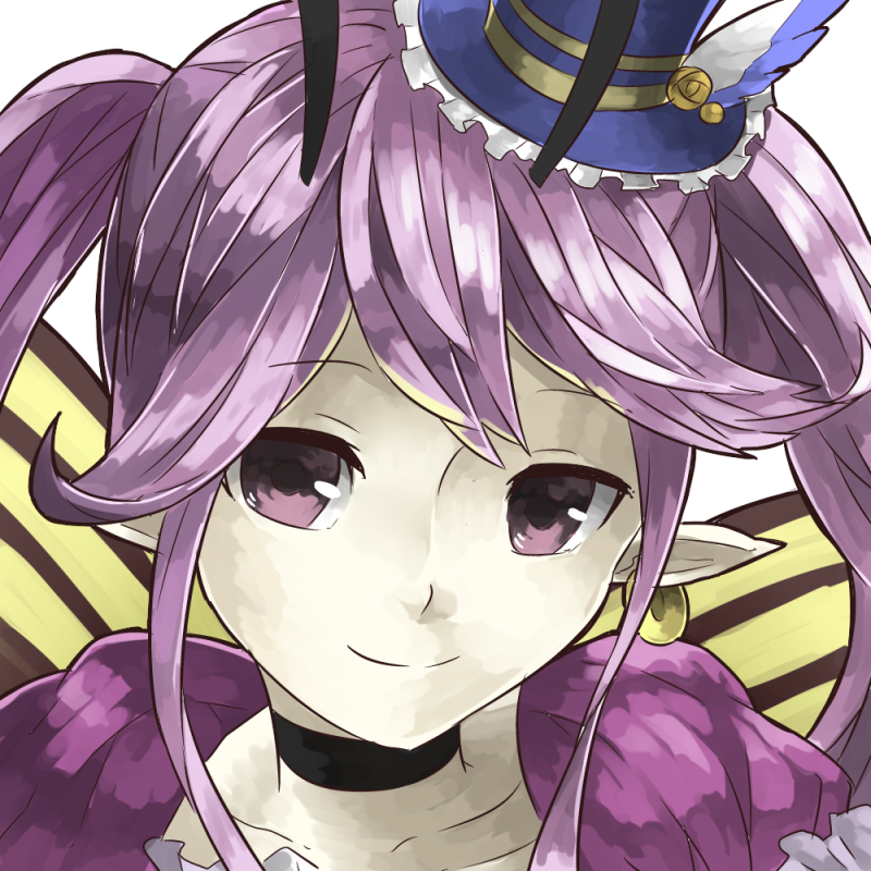 1girl, antennae, butterfly_wings, cattleya_(p&amp;d), choker, collarbone, earrings, fairy