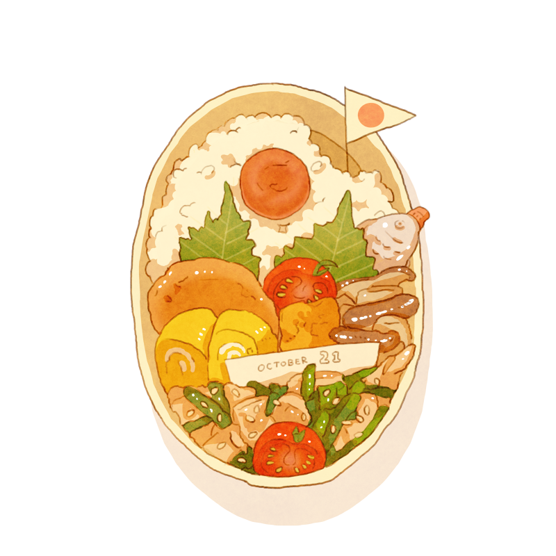 dated, egg, flag, food, fruit, k_hamsin, no_humans, obentou