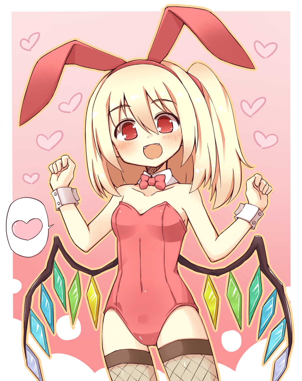 1girl, alternate_costume, animal_ears, bare_shoulders, blonde_hair, blush, bowtie, bunny_girl