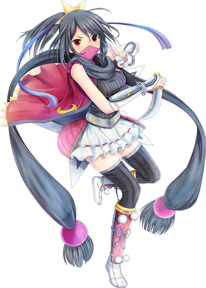 black_hair, boots, last_summoner, official_art, red_eyes, scarf, short_hair, tagme