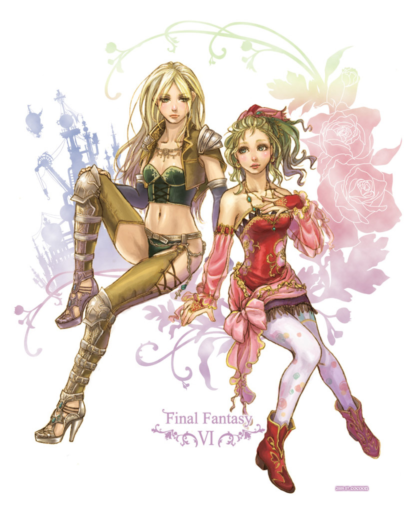 blue_eyes, boots, bridal_gauntlets, celes_chere, cocoon_(yuming4976), elbow_gloves, final_fantasy, final_fantasy_vi