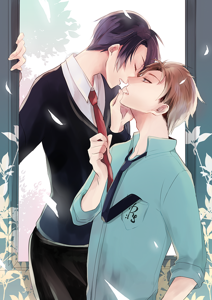 1boy, 1girl, brown_hair, closed_eyes, couple, gekkan_shoujo_nozaki-kun, hetero, hori_masayuki