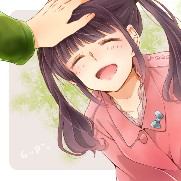 1boy, 1girl, closed_eyes, female, hikari_(ressha_sentai_toqger), jacket, kagura_(ressha_sentai_toqger), long_hair