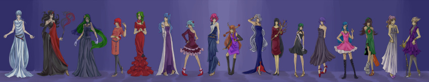 6+girls, absurdres, dilaih, highres, hijiri_byakuren, hinanawi_tenshi, houraisan_kaguya, ibuki_suika