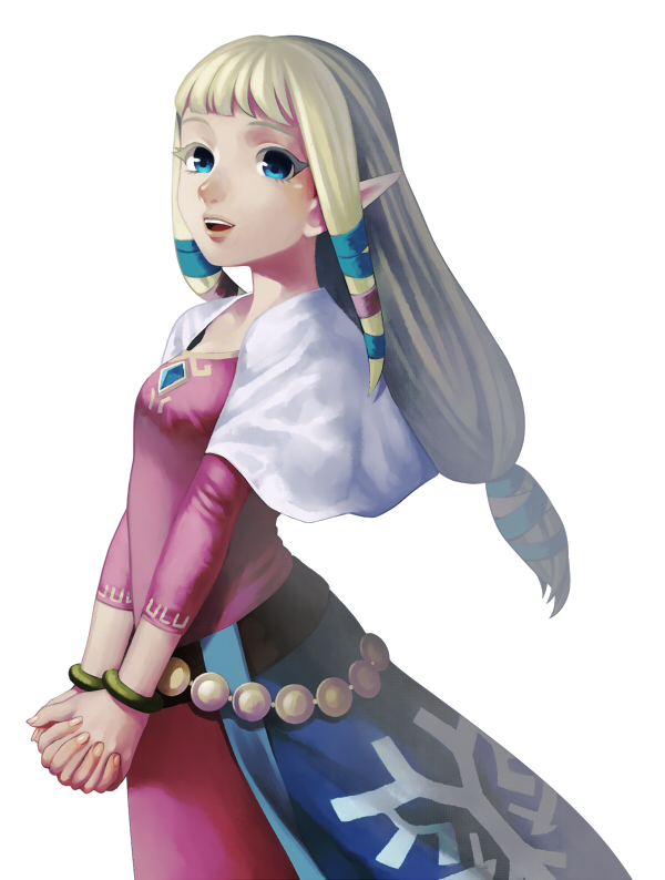 blonde_hair, blue_eyes, bracelet, jewelry, long_hair, ouse_(otussger), pointy_ears, princess_zelda