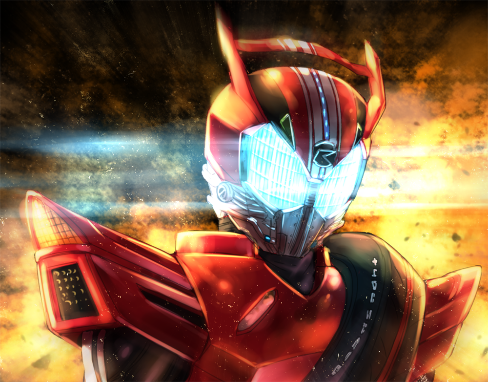 1boy, armor, glowing, glowing_eyes, helmet, kamen_rider, kamen_rider_drive, kamen_rider_drive_(series)