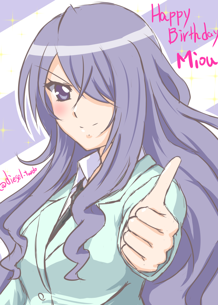 diesel-turbo, hair_over_one_eye, long_hair, ootori_miou, purple_hair, sabagebu!, violet_eyes