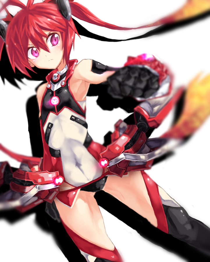 1girl, blonde_hair, covered_navel, genderswap, long_hair, mitsuka_souji, multicolored_hair, ore_twintail_ni_narimasu