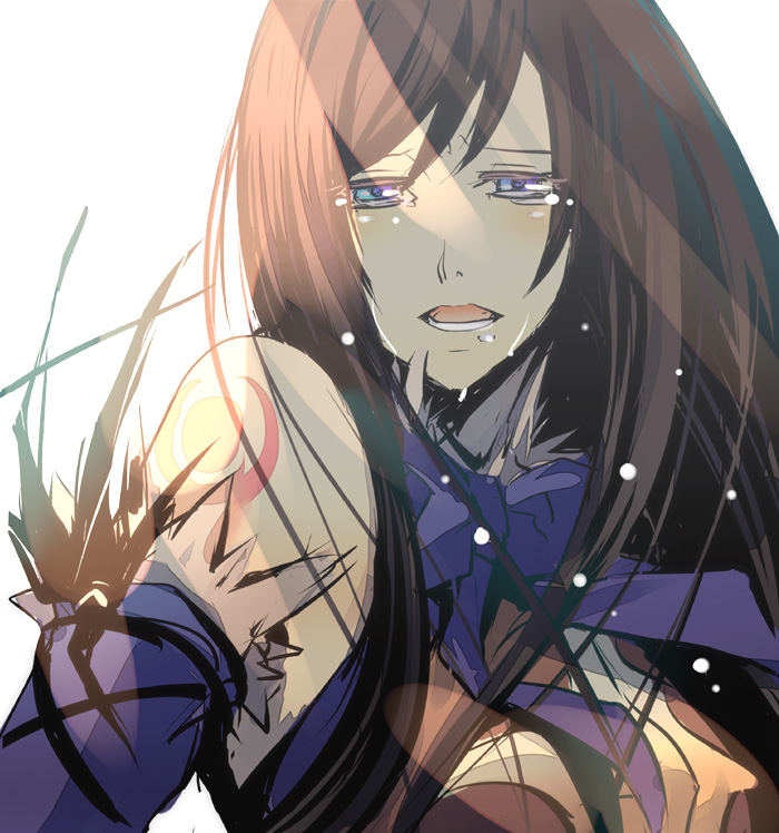 bare_shoulders, blue_eyes, bow, brown_hair, castlevania, castlevania:_order_of_ecclesia, kariya_(mizore), open_mouth