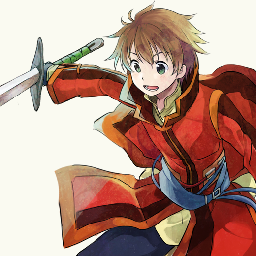 1boy, brown_hair, edward_(fire_emblem), fingerless_gloves, fire_emblem, fire_emblem:_akatsuki_no_megami, gloves, green_eyes