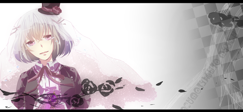 1girl, grey_hair, hat, kanna_asumi, magical_girl, mahou_shoujo_madoka_magica, solo, veil