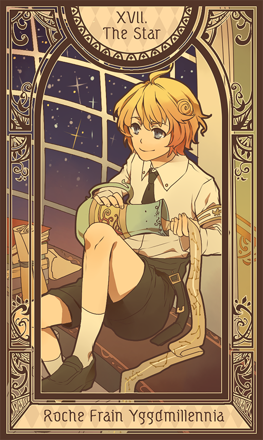 blonde_hair, fate/apocrypha, fate_(series), heru_(goldprin), pouring, roche_frain_yggdmillennia, shorts, solo