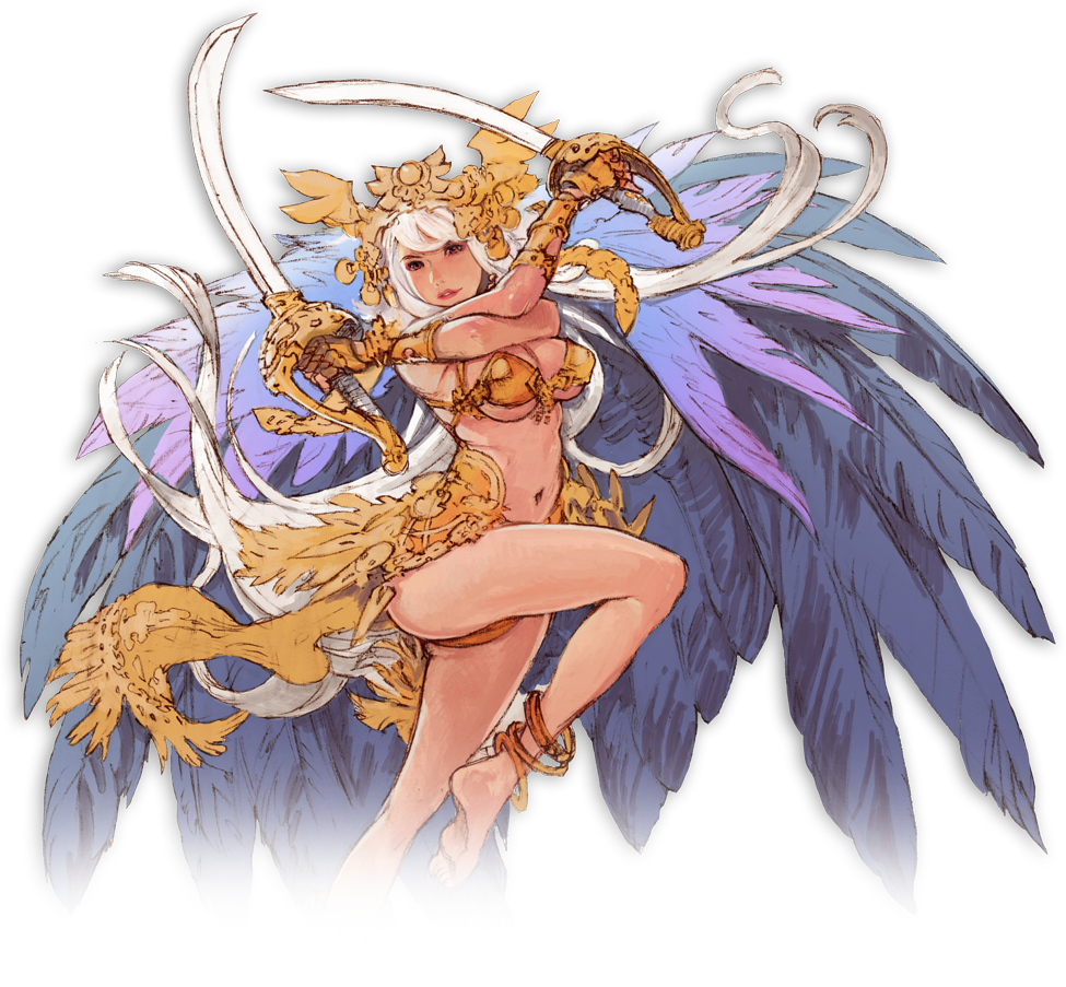 1girl, armor, bangle, bare_shoulders, barefoot, bikini_top, bracelet, breasts
