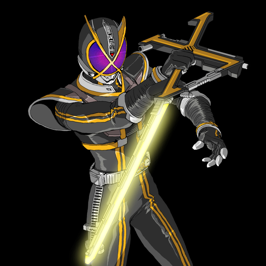 glow, highres, kamen_rider, kamen_rider_555, kamen_rider_kaixa, ooyama_(o-yama), oyama, sword