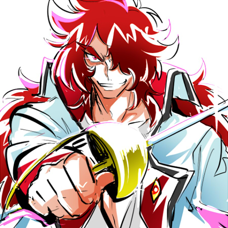 1boy, biho_(tsuinku), coat, grin, hair_over_one_eye, heartcatch_precure!, kumojacky, long_hair
