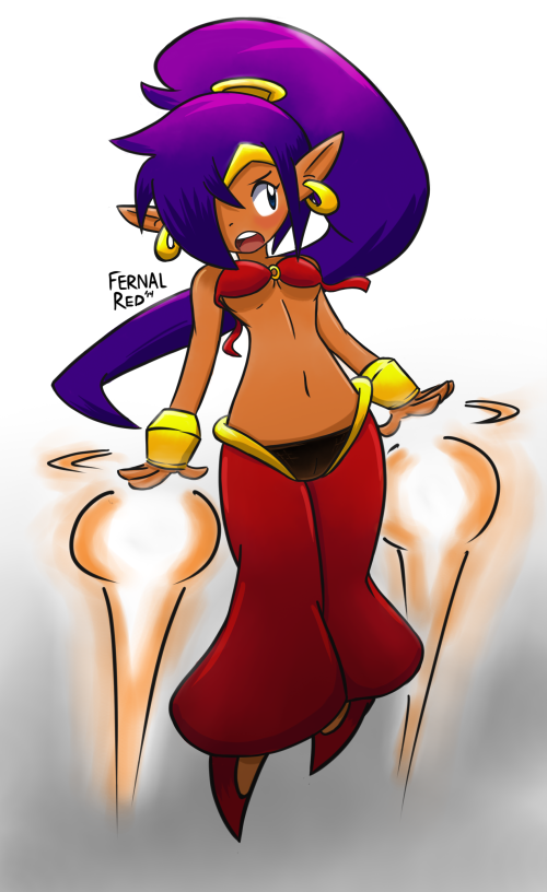 1girl, arabian_clothes, bandeau, dark_skin, earrings, fernal-red, flying, hair_over_one_eye