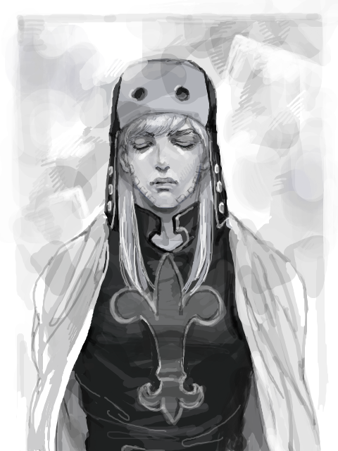 1boy, closed_eyes, greyscale, gyro_zeppeli, hat, ichi_(fe1538), jojo_no_kimyou_na_bouken, monochrome