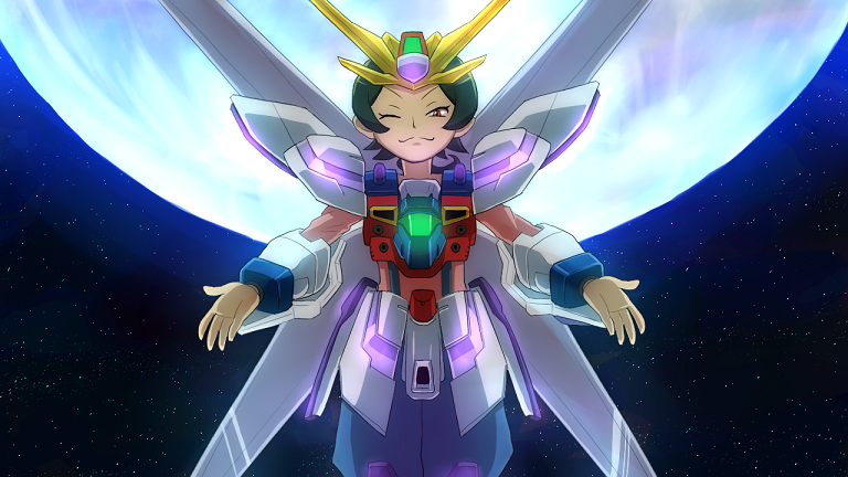 1boy, ;), black_hair, gundam, gundam_build_fighters, gundam_x_maoh, gundam_x_maoh_(cosplay), ichi_(yyy1mmm6)