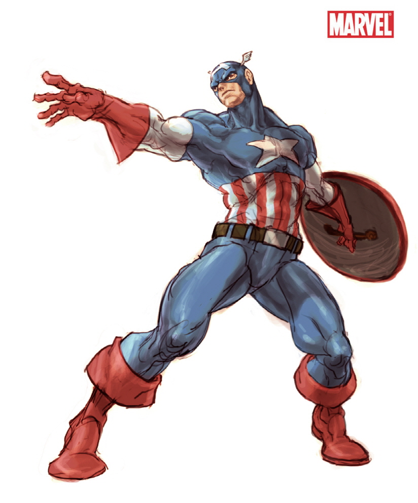 bingoman, bodysuit, boots, captain_america, gloves, marvel, mask, outstretched_hand