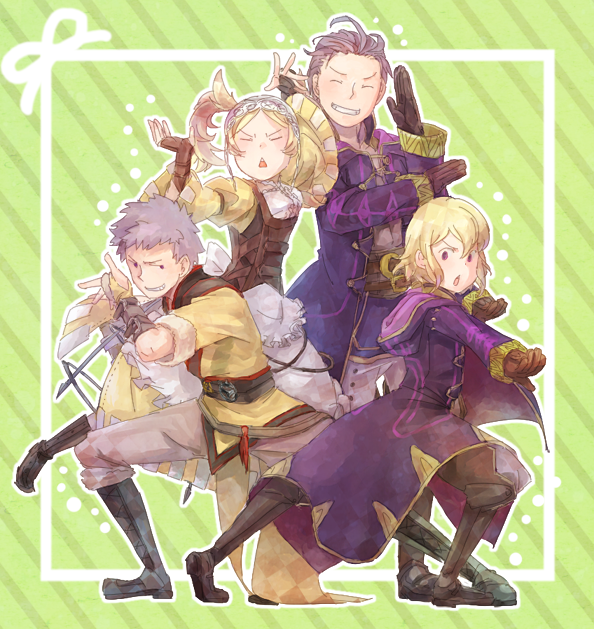 2boys, 2girls, blonde_hair, closed_eyes, eudes_(fire_emblem), family, fire_emblem, fire_emblem:_kakusei