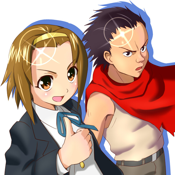 bad_id, black_eyes, black_hair, brown_eyes, brown_hair, cape, crossover, forehead