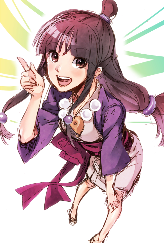 ayasato_mayoi, black_hair, bu-kunn, gyakuten_saiban, jewelry, necklace, skirt, topknot