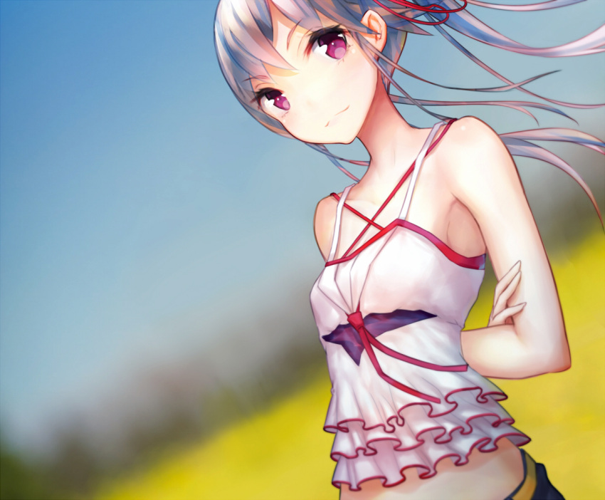 1girl, original, silver_hair, solo, violet_eyes, yilan