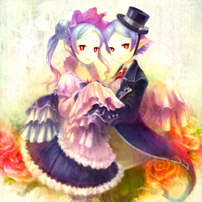 atelier_(series), atelier_rorona, bad_id, blue_hair, bonnet, brooch, dress, flower