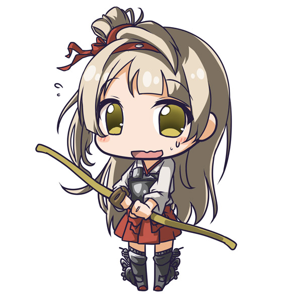 archery, carillus, grey_hair, kantai_collection, kyuudou, love_live!_school_idol_project, minami_kotori, shoukaku_(kantai_collection)