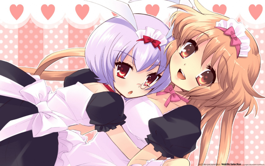 alice_(alice_parade), alice_parade, animal_ears, apron, blush, bunny_ears, glasses, happy