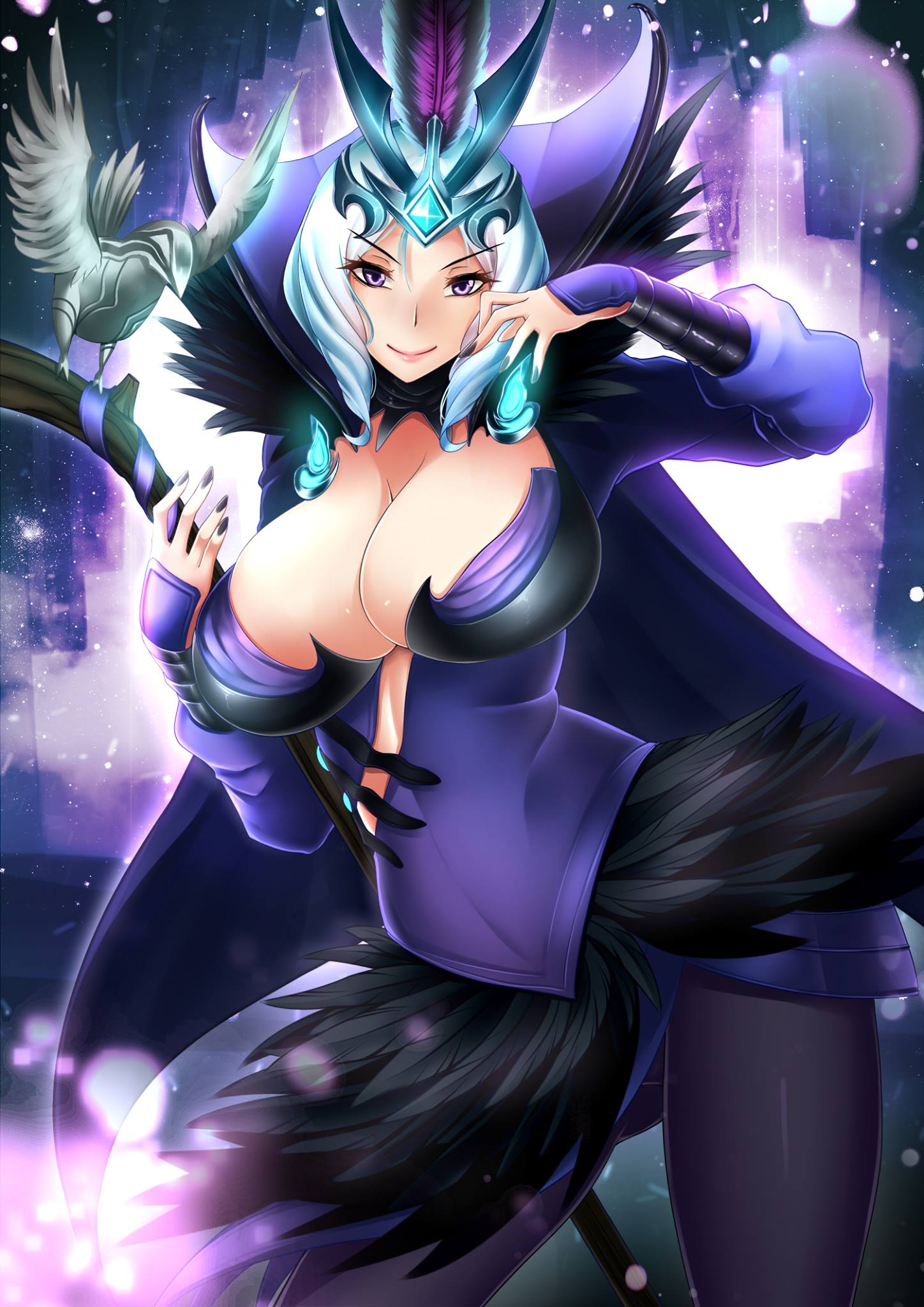 1girl, alternate_costume, breasts, emilia_leblanc, highres, large_breasts, league_of_legends, looking_at_viewer
