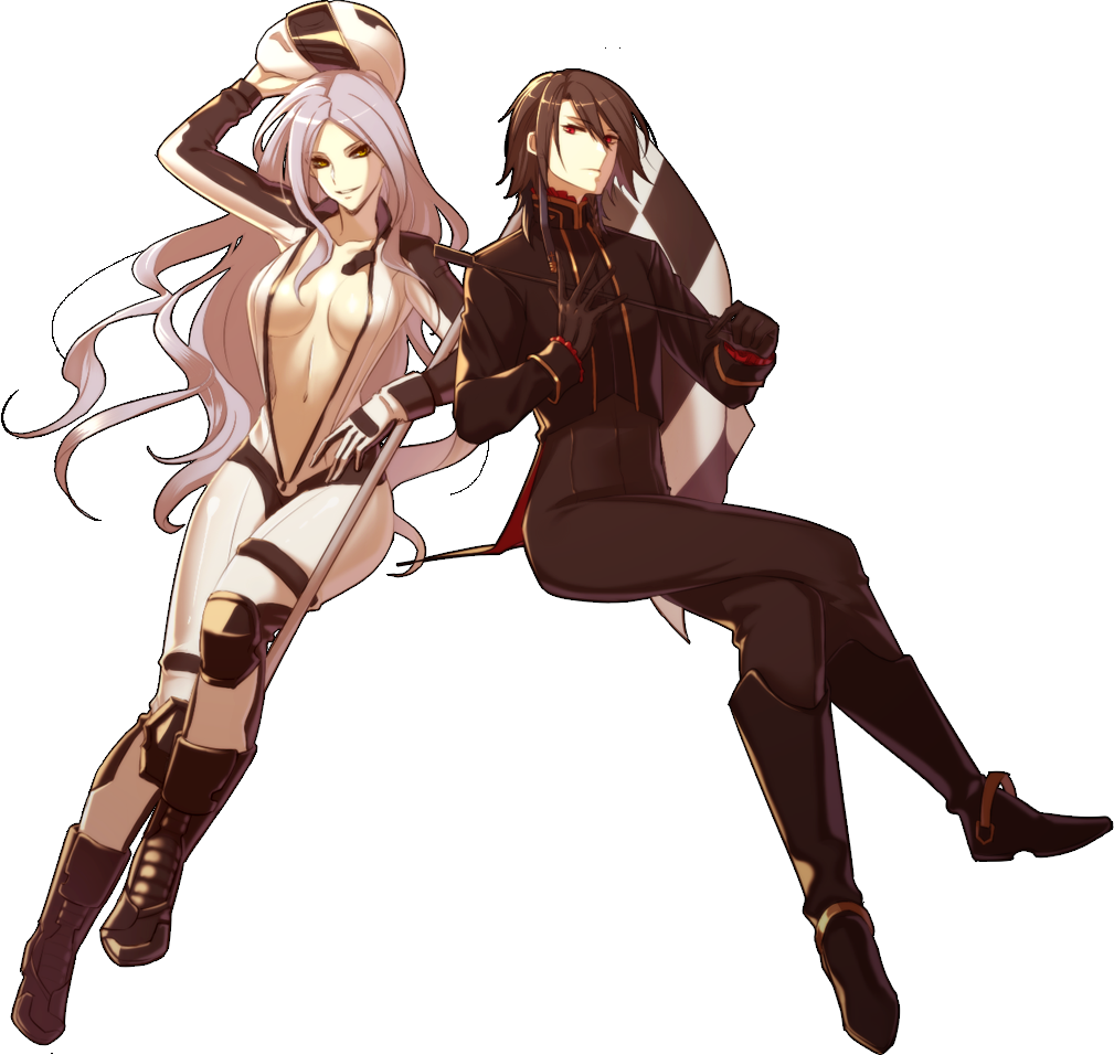 1boy, 1girl, belinda, black_hair, bodysuit, boots, breasts, cape