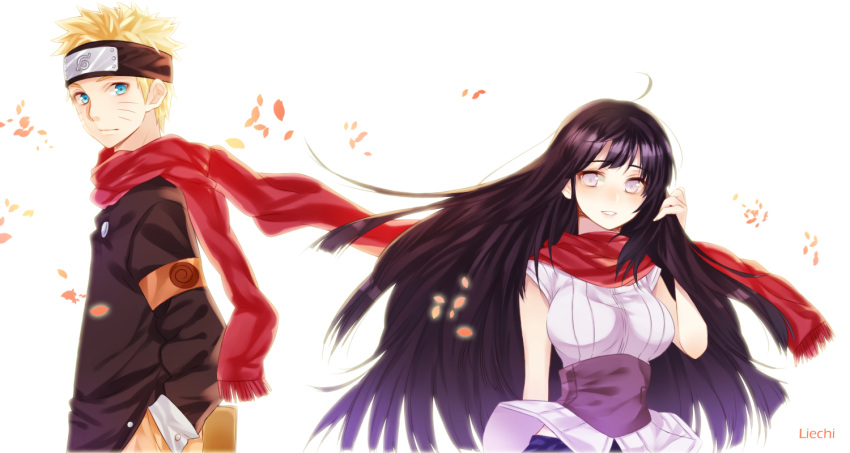 1boy, 1girl, artist_name, black_hair, blonde_hair, blue_eyes, breasts, hyuuga_hinata