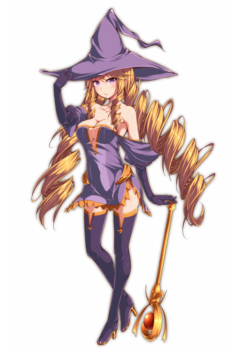 1girl, bare_shoulders, big_wednesday, blush, boots, breasts, calliope_(sennen_sensou_aigis), collarbone