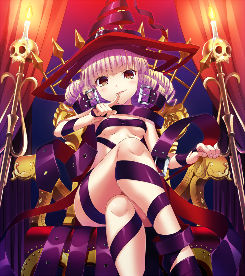 1girl, breasts, game_cg, hat, highres, looking_at_viewer, majo_veronica, saitou_tsukasa