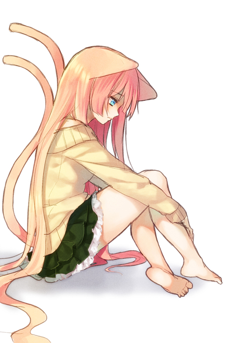 1girl, animal_ears, cat_ears, cat_tail, ichijou_kokona, long_hair, midorikawa_you, multiple_tails