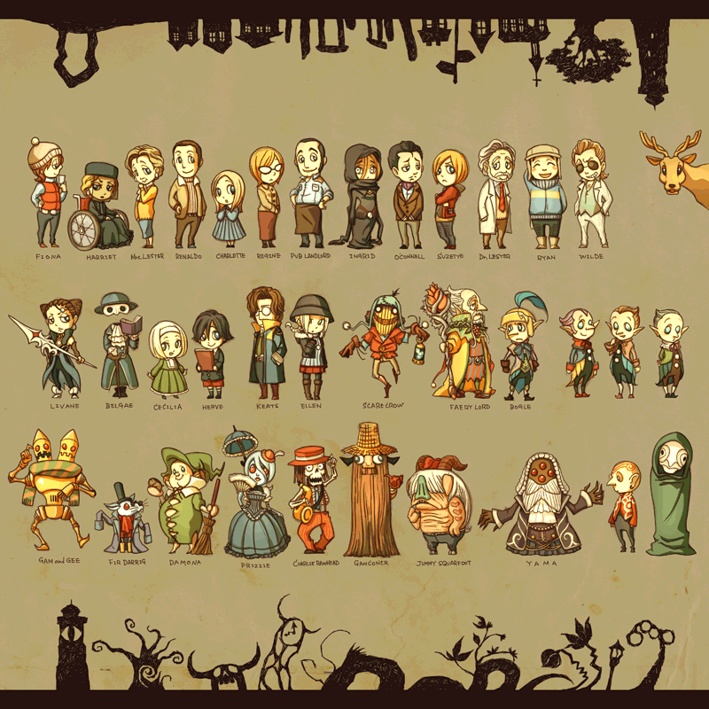 belgae, bogle, cecilia_(folkssoul), charlie_rawhead, charlotte_(folkssoul), chibi, damona, dr.lester, ellen_(folkssoul), everyone, faery_lord, fiona_(folkssoul), fir_darrig, folkssoul, frizzie, gam_and_gee, ganconer, harriet, herve, ingrid_(folkssoul), keats, koyahara, livane, mrs.lester, o'connell_(folkssoul), pub_landlord, regine_(folkssoul), renaldo, ryan_(folkssoul), scarecrow_(folkssoul), suzette, wilde, yama_(folkssoul)