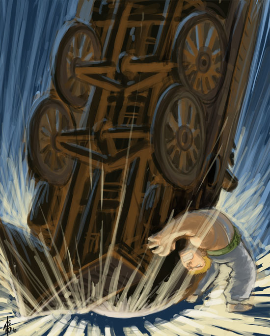 1boy, blonde_hair, final_fantasy, final_fantasy_vi, locomotive, mash_rene_figaro, short_hair, solo