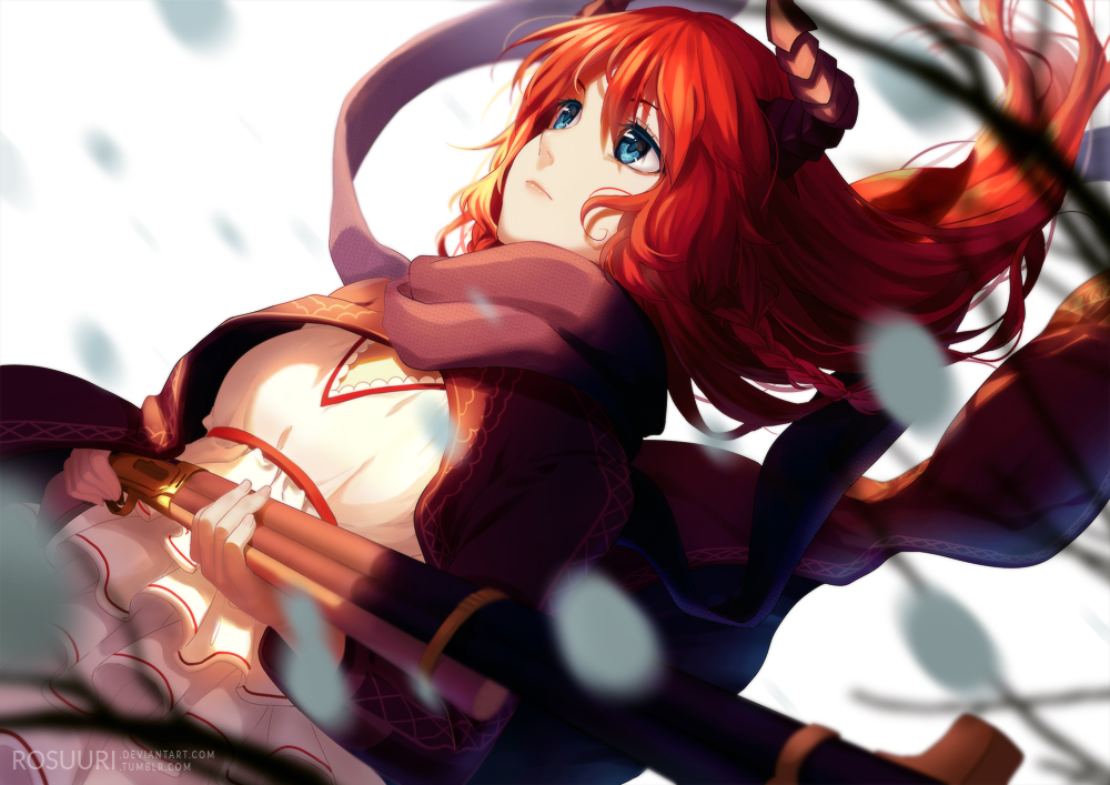 1girl, artist_name, blue_eyes, borrowed_character, braid, coat, cowboy_shot, dress