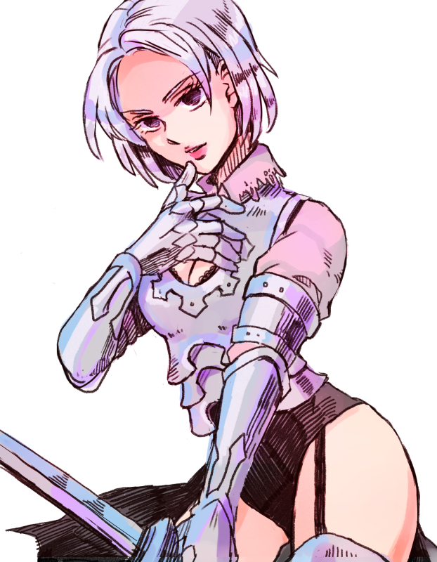 1girl, armor, jericho_(nanatsu_no_taizai), nanatsu_no_taizai, noshima, short_hair, silver_hair, solo