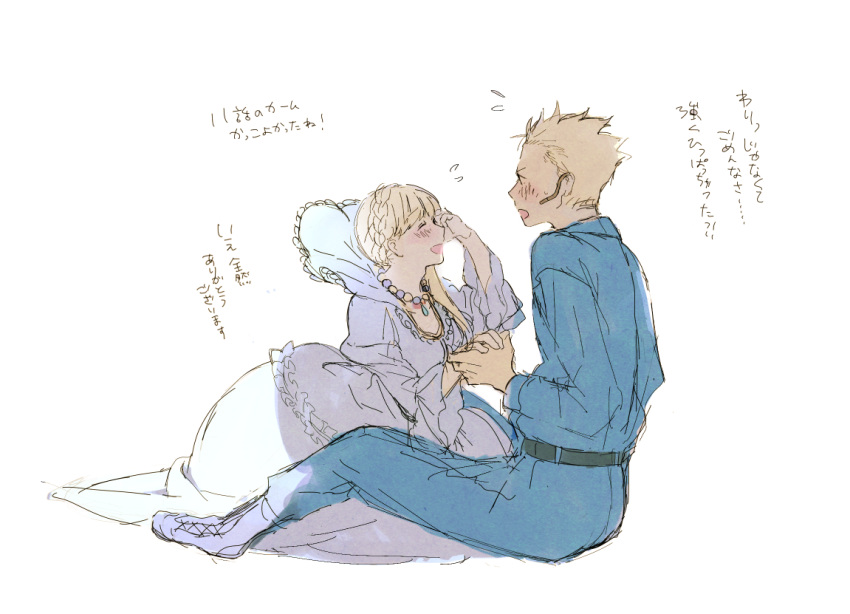 1girl, aldnoah.zero, asseylum_vers_allusia, blonde_hair, blush, calm_craftman, dress, headset