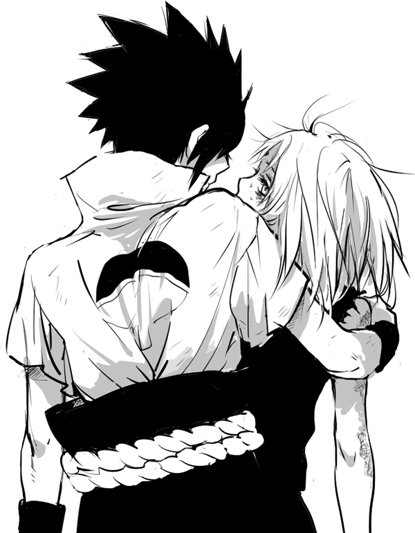 1boy, 1girl, black_hair, bruise, haruno_sakura, injury, lenny-tree, long_hair